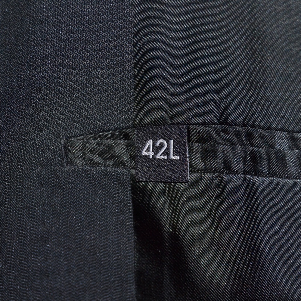 Claiborne 42L Sport Coat Blazer Suit Jacket Black - Picture 8 of 8